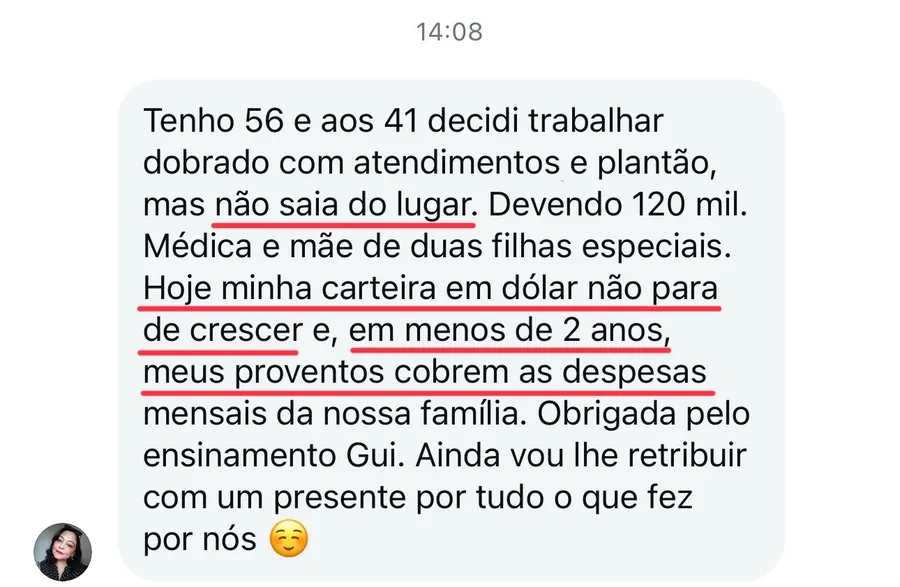Depoimento original da médica anestesista, 56 anos